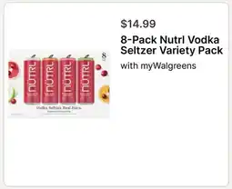 Walgreens 8-Pack Nutrl Vodka Seltzer Variety Pack offer