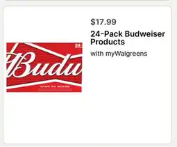 Walgreens 24-Pack Budweiser Products offer