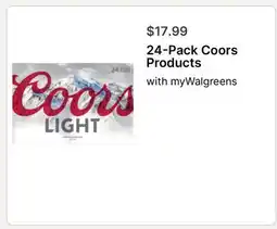 Walgreens 24-Pack Coors Products offer