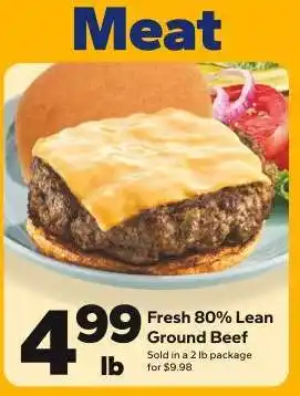 Save a Lot Fresh 80% Lean Ground Beef offer