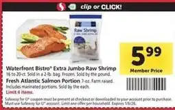 Safeway Waterfront BISTRO Extra Jumbo Raw Shrimp offer