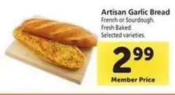 Safeway Artisan Garlic Bread offer