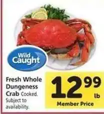Safeway Fresh Whole Dungeness Crab offer