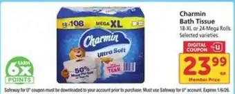 Safeway Charmin Bath Tissue offer