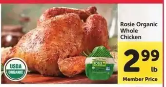 Safeway Rosie Organic Whole Chicken offer