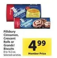 Safeway Pillsbury Cinnamon, Crescent Rolls or Grands! Biscuits offer