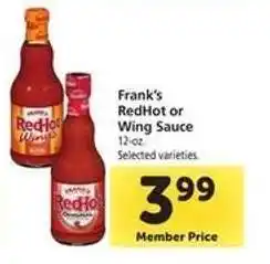 Safeway Frank's RedHot or Wing Sauce offer