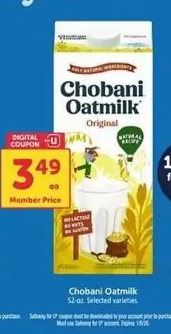 Safeway Chobani Oatmilk offer