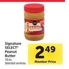 Safeway Signature Select Peanut Butter offer