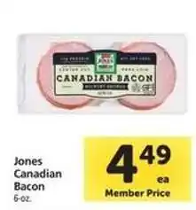 Safeway Jones Canadian Bacon offer