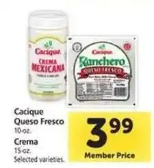 Safeway Cacique Queso Fresco or Crema offer
