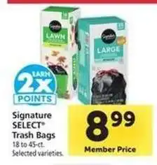 Safeway Signature SELECT Trash Bags offer