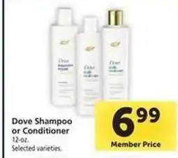 Safeway Dove Shampoo or Conditioner offer
