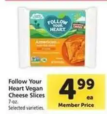 Safeway Follow Your Heart Vegan Cheese Slices offer