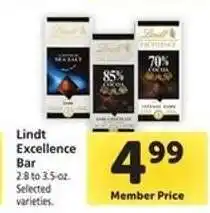 Safeway Lindt Excellence Bar offer