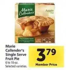 Safeway Marie Callender's Single Serve Fruit Pie offer