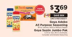 ShopRite Goya Adobo All Purpose Seasoning / Goya Sazón Jumbo Pak offer