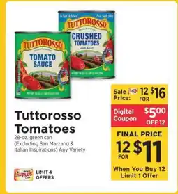 ShopRite Tuttorosso Tomatoes offer