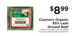 ShopRite Clayton's Organic 85% Lean Ground Beef offer