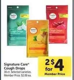 Safeway Signature Care Cough Drops offer