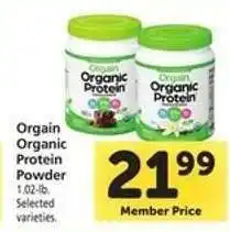 Safeway Orgain Organic Protein Powder offer