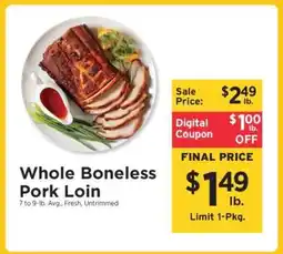 ShopRite Whole Boneless Pork Loin offer