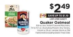 ShopRite Quaker Oatmeal offer