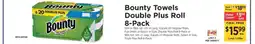 ShopRite Bounty Towels Double Plus Roll 8-Pack offer