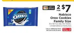 ShopRite Nabisco Oreo Cookies Family Size offer