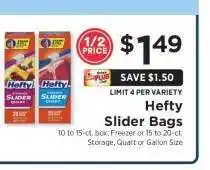 ShopRite Hefty Slider Bags offer