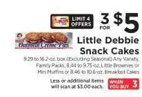 ShopRite Little Debbie Snack Cakes offer