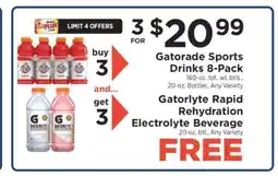ShopRite Gatorade Sports Drinks 8-Pack offer