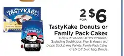 ShopRite TastyKake Donuts or Family Pack Cakes offer