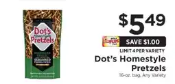 ShopRite Dot's Homestyle Pretzels offer