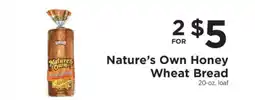 ShopRite Nature's Own Honey Wheat Bread offer