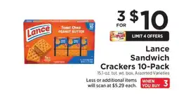 ShopRite Lance Sandwich Crackers 10-Pack offer