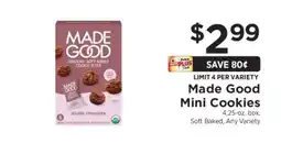 ShopRite Made Good Mini Cookies offer
