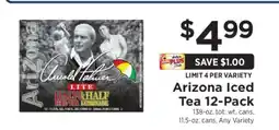 ShopRite Arizona Iced Tea 12-Pack offer