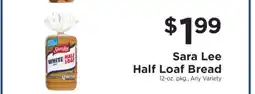 ShopRite Sara Lee Half Loaf Bread offer