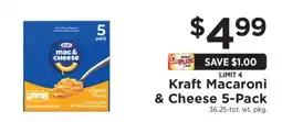 ShopRite Kraft Macaroni & Cheese 5-Pack offer