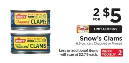 ShopRite Snow's Clams offer