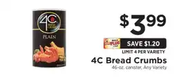 ShopRite 4C Bread Crumbs offer