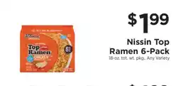ShopRite Nissin Top Ramen 6-Pack offer