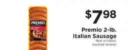 ShopRite Premio 2-lb. Italian Sausage offer