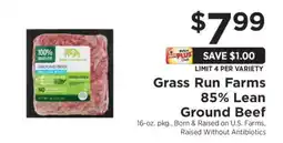 ShopRite Grass Run Farms 85% Lean Ground Beef offer