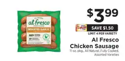 ShopRite Al Fresco Chicken Sausage offer