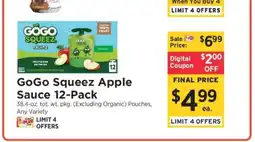 ShopRite GoGo Squeez Apple Sauce 12-Pack offer