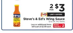 ShopRite Steve's & Ed's Wing Sauce offer