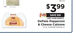 ShopRite DePalo Pepperoni & Cheese Calzone offer