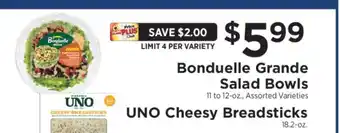 ShopRite Bonduelle Grande Salad Bowls offer